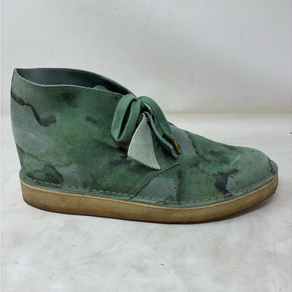 Clarks Green Suede Leather Chukka Boots